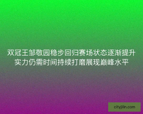 双冠王邹敬园稳步回归赛场状态逐渐提升实力仍需时间持续打磨展现巅峰水平